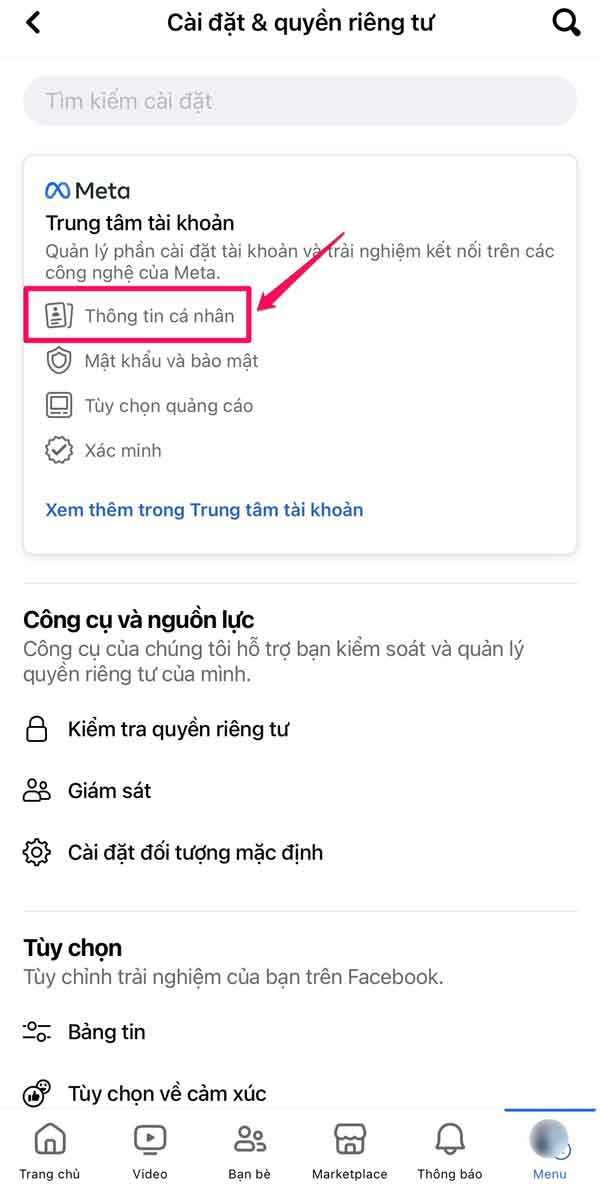 Cách thêm email vào Facebook - bước 5