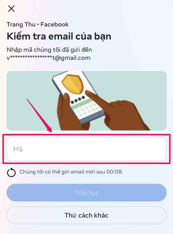 Cách xoá email chính trên Facebook bằng điện thoại - bước 5