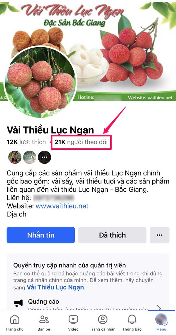 Fanpage Facebook nhiều follow