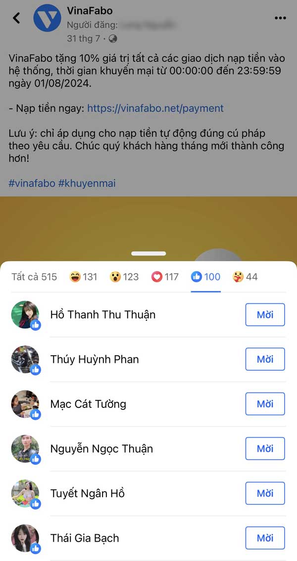 Buff like bài viết Facebook