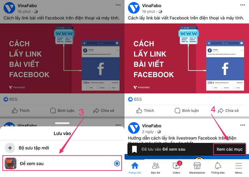 Cách lấy link bài viết Facebook trên điện thoại