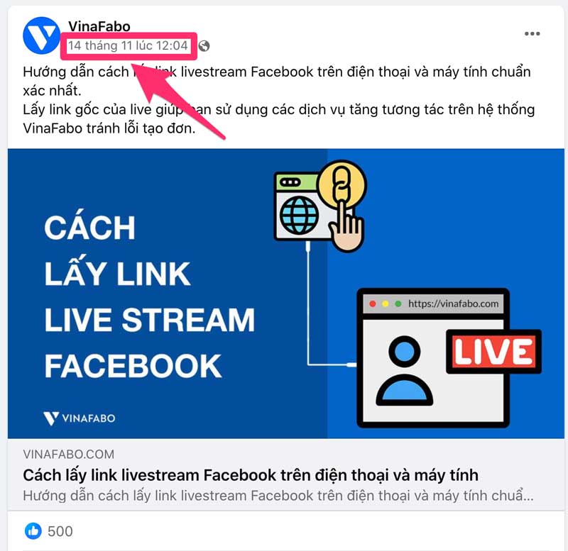 Cách lấy link bài viết Facebook trên máy tính