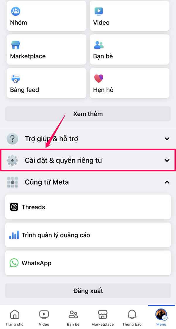 Cách ẩn người mình đang theo dõi trên Facebook bằng điện thoại - bước 3