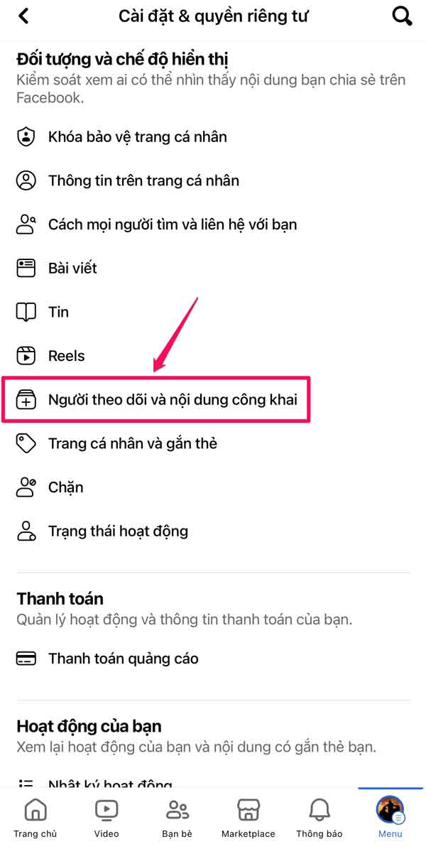 Cách ẩn người mình đang theo dõi trên Facebook bằng điện thoại - bước 4