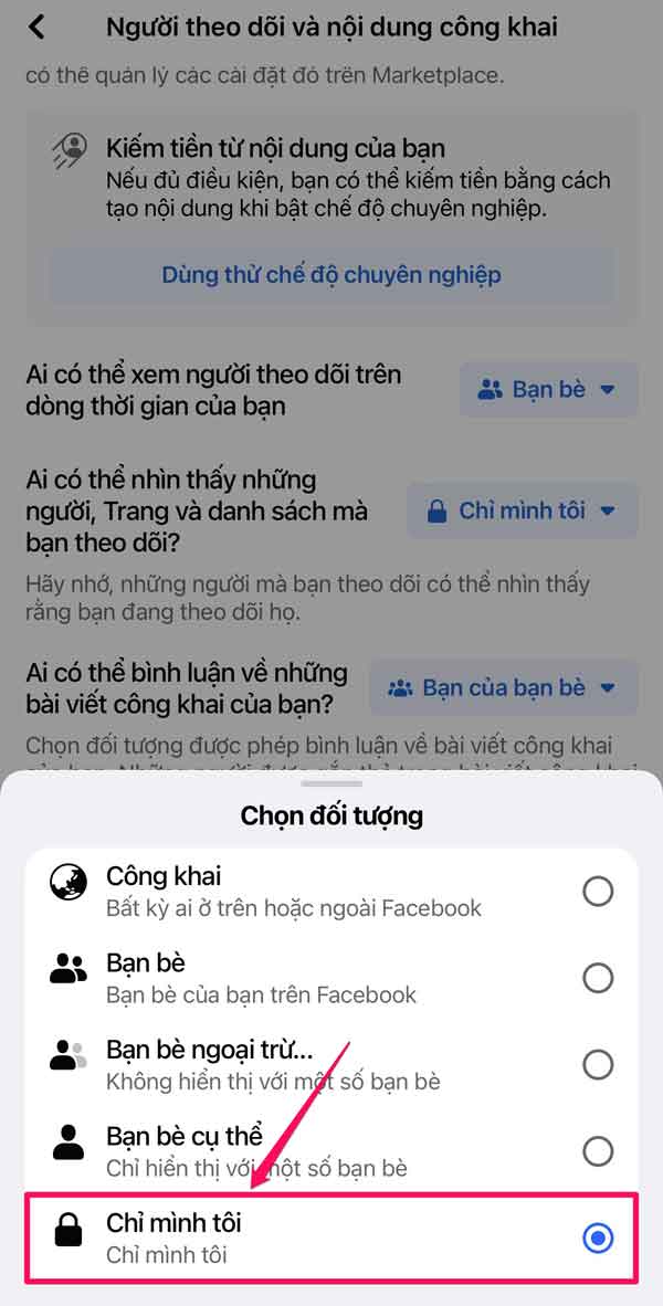 Cách ẩn người mình đang theo dõi trên Facebook bằng điện thoại - bước 6