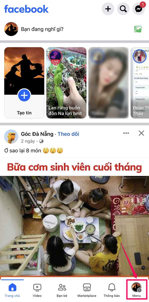 Cách ẩn người theo dõi trên Facebook bằng điện thoại - bước 2