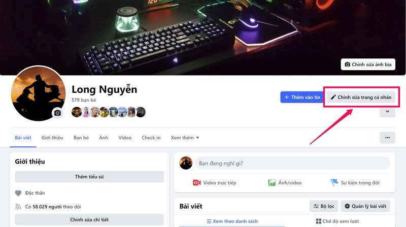 Cách ẩn số người theo dõi trên Facebook bằng máy tính - bước 4