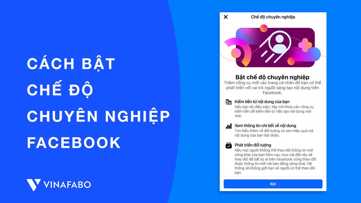 Cách bật chế độ chuyên nghiệp Facebook