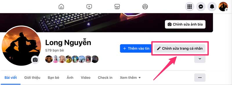 Chỉnh sửa trang cá nhân Facebook