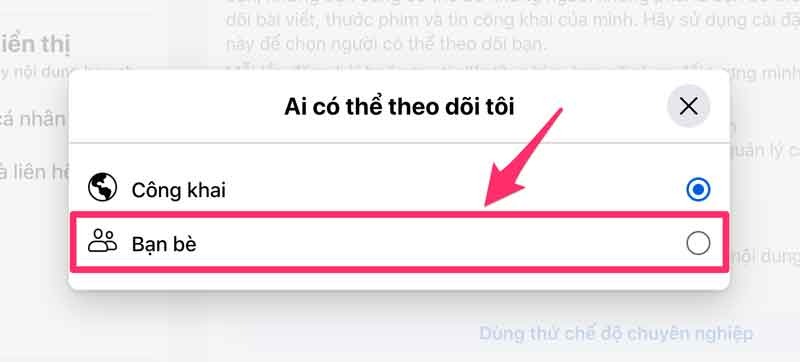 Tắt nút theo dõi Facebook